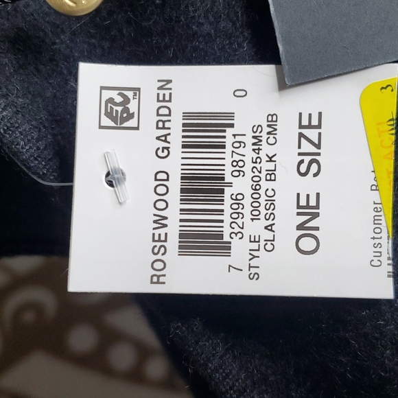 💯% Cashmere Chevron Striped Poncho - Picture 8 of 8